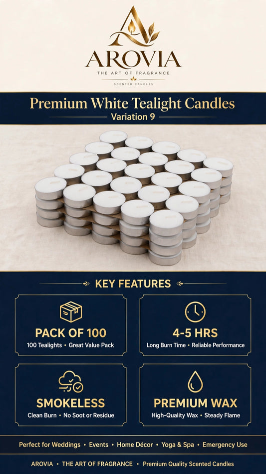 AROVIA Premium Collection Banner | Complete Scented Tealight Range | Luxury Home Fragrance | Brand Storefront Hero