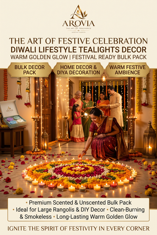 AROVIA Diwali Lifestyle Tealights Decor | Diya Decoration for Home | Warm Golden Glow | Festival Ready Bulk Pack